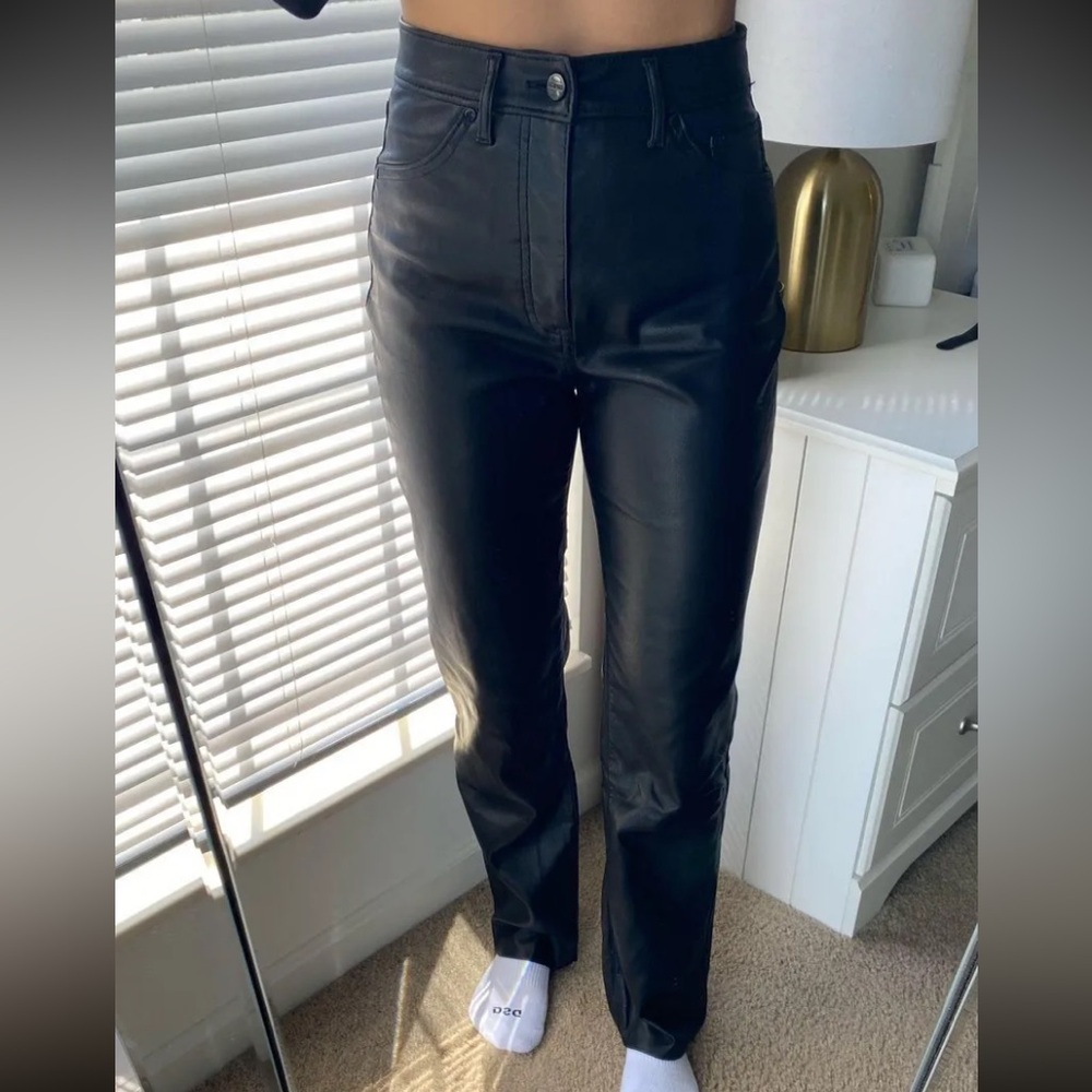Express Black Leather Pants